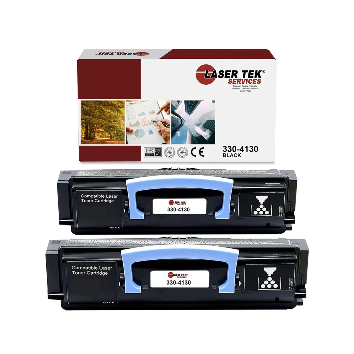 Laser Tek Services Laser Tek Services 330-4130 Black Toner Cartridge 2PK — product photo
