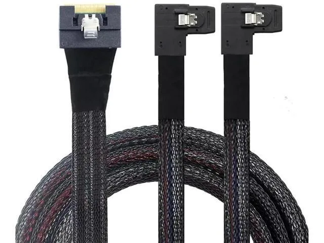 Fervit Fervit SFF8654 8i to Dual SFF8087 RightAngle SAS Cable .5M — product photo