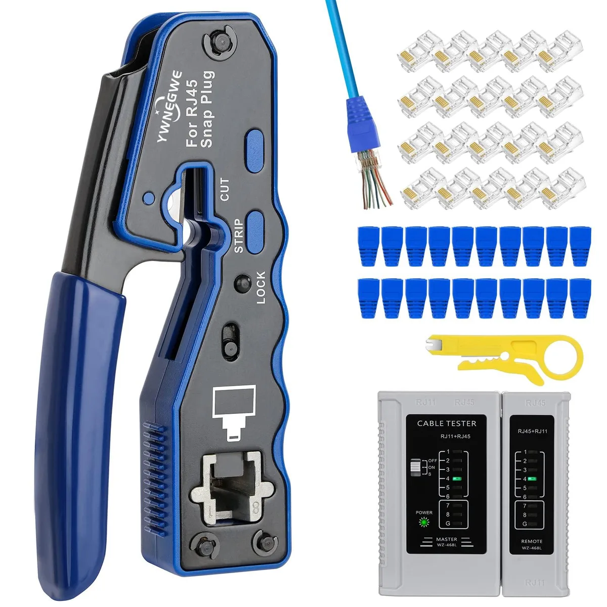 KEHIPI KEHIPI KIT-08 electrician tool kit with 20 connectors and tester — product photo