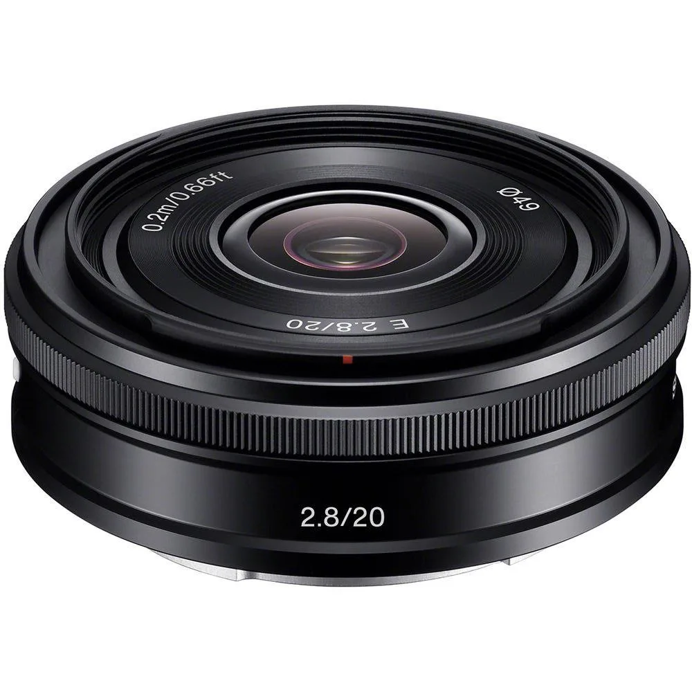 Sony Sony SEL20F28 E 20mm f/2.8 camera lens, Ø49 — product photo