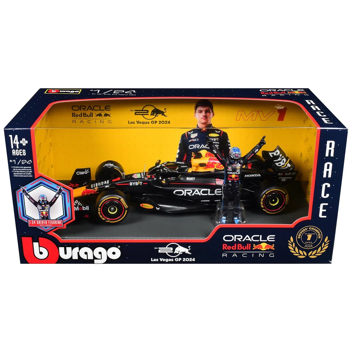 BBURAGO BBURAGO Red Bull Racing RB20 #1 Oracle 2024 1/24 Diecast with Figure — product photo