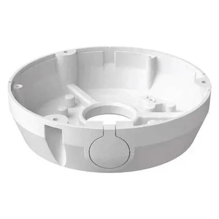 Ivory junction box with foam insert and mounting hardware