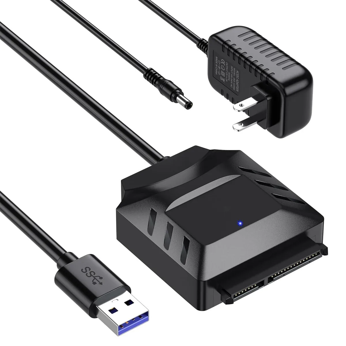 AUTYUE AUTYUE SATA to USB 3.0 Adapter 2.5/3.5" 30cm Black with Power Supply — product photo