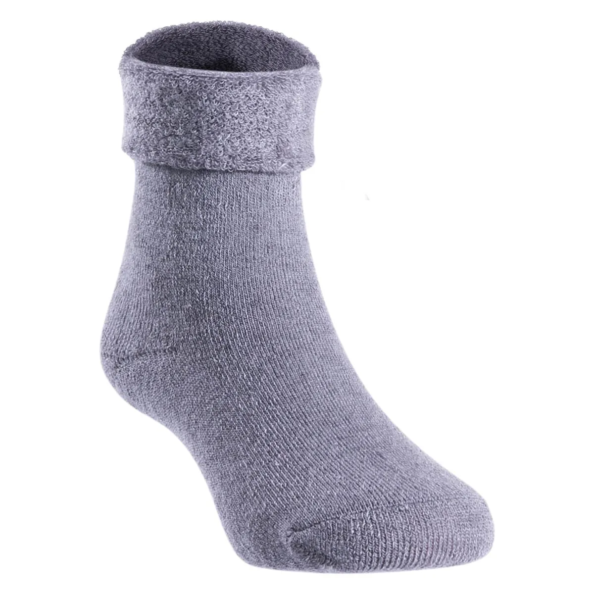Pair of grey wool crew socks for children size 12