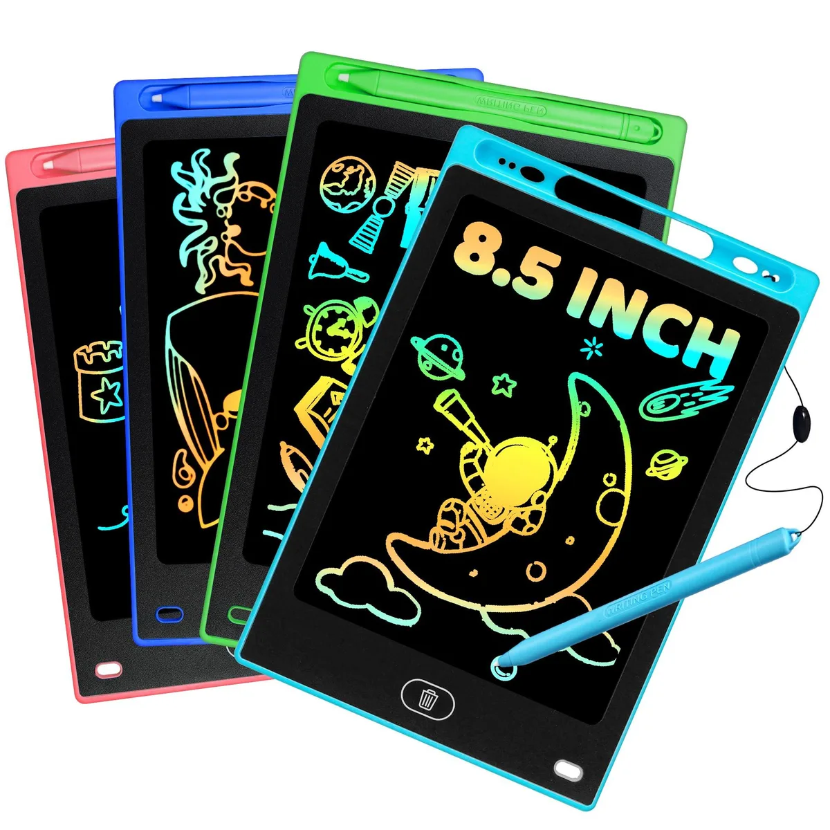  UIIOPJIOM 4 Pack LCD Writing Tablet 8.5 Inch Doodle Board — product photo