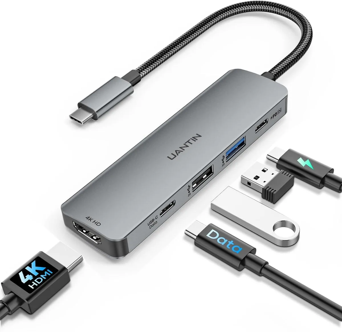 MCHOSE MCHOSE 5-in-1 USB-C Hub 4K@30Hz 100W PD 5Gbps USB 3.0 — product photo