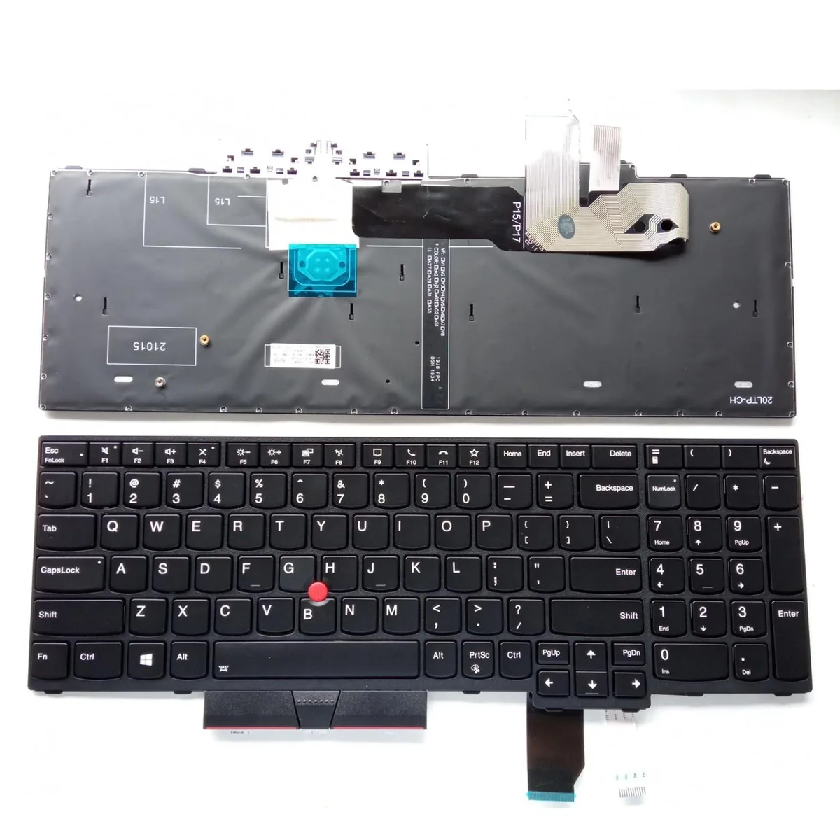 Alphacool Alphacool US Backlit Keyboard for Lenovo ThinkPad P15 P17 T15g Gen 1 laptop replacement part — product photo
