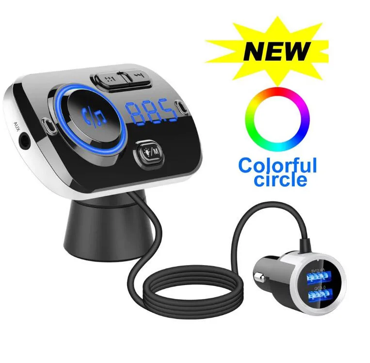 LUOM LUOM BC49BQ Bluetooth 5.0 FM Transmitter Dual USB QC3.0 2.4A TF AUX 32GB — product photo