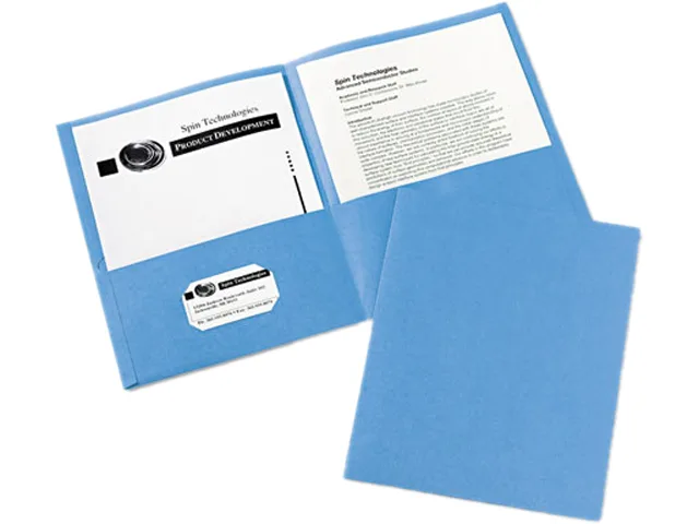 Avery Avery 47986 two-pocket file folder, light blue, 25 pack — product photo