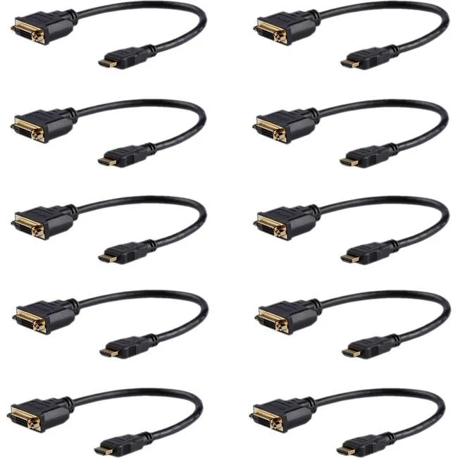 STARTECH STARTECH HDDVIMF8IN10PK 10-pack 8in HDMI to DVI-D adapter 1920x1200 — product photo