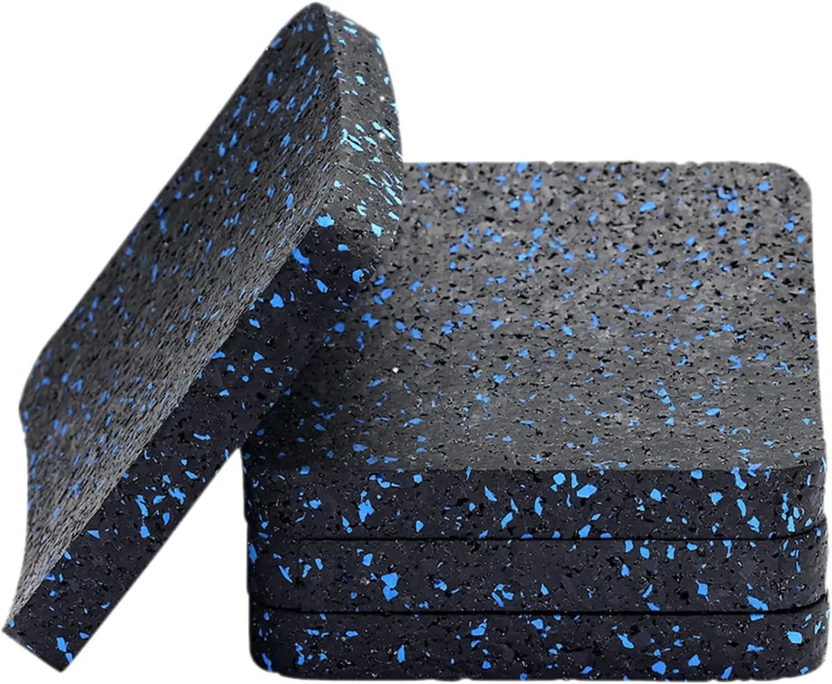 TAURKENAM TAURKENAM 4 PCS High Density Rubber Anti-Vibration Pads 3.94"x3.94"x0.5 — product photo