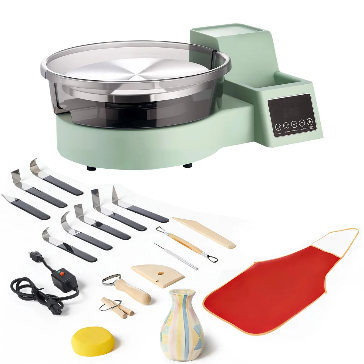 VEVOR VEVOR Pottery Wheel LSXPJ-515 11" 450W 30-300RPM Green — product photo