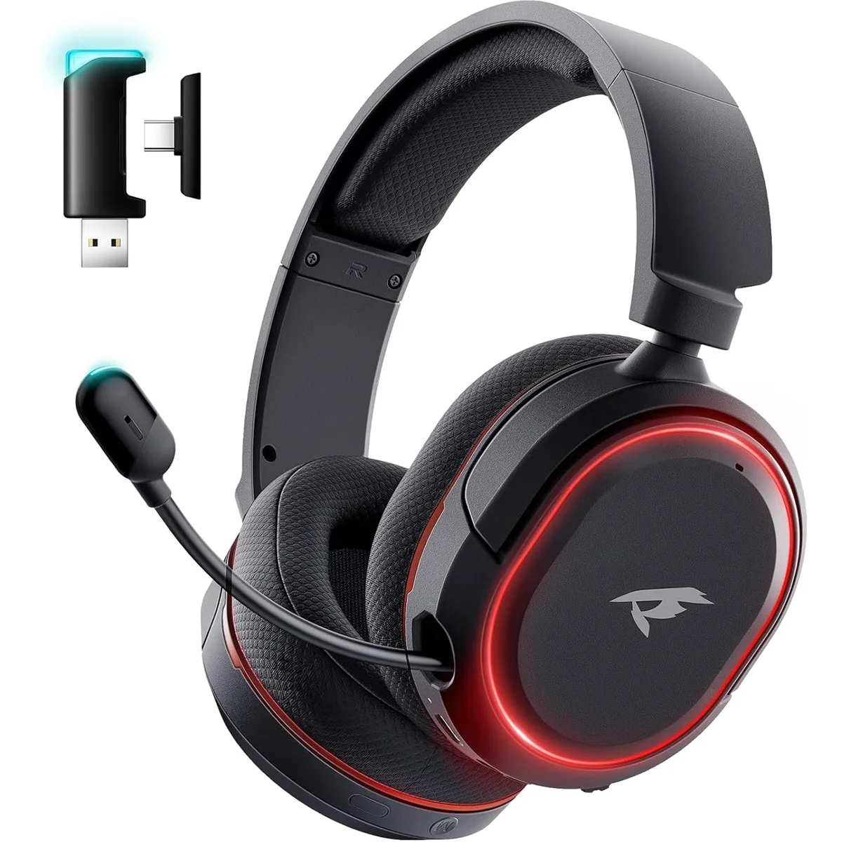  VALOR UG-08S-001 Wireless Gaming Headset 7.1 100-Hr Black/Red — product photo
