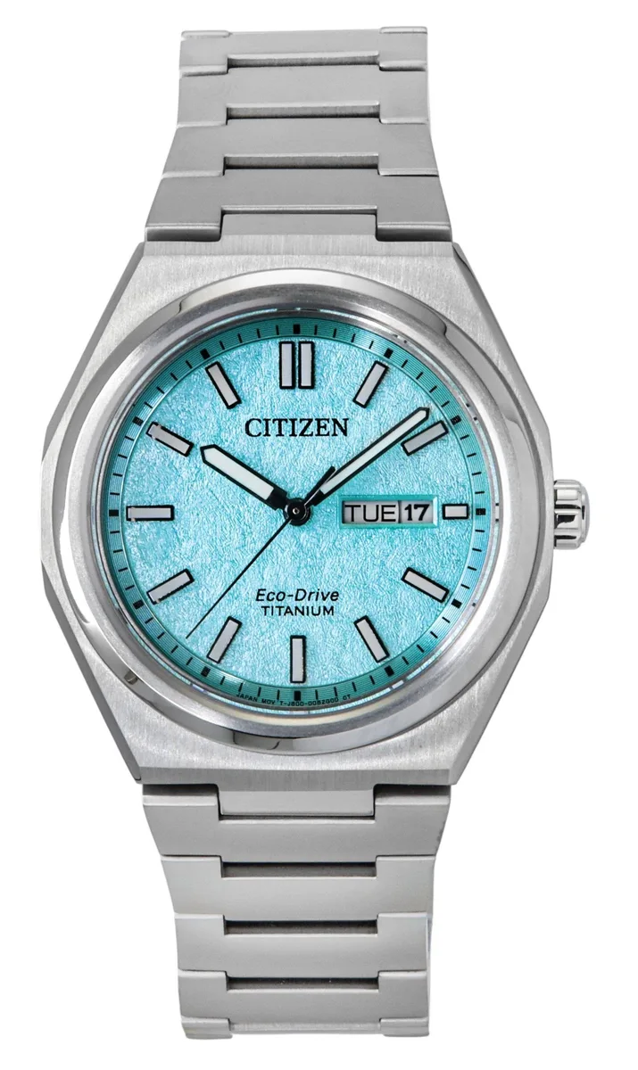 Citizen Citizen Super Titanium Turquoise Dial Eco-Drive Watch AW0130-85M — product photo