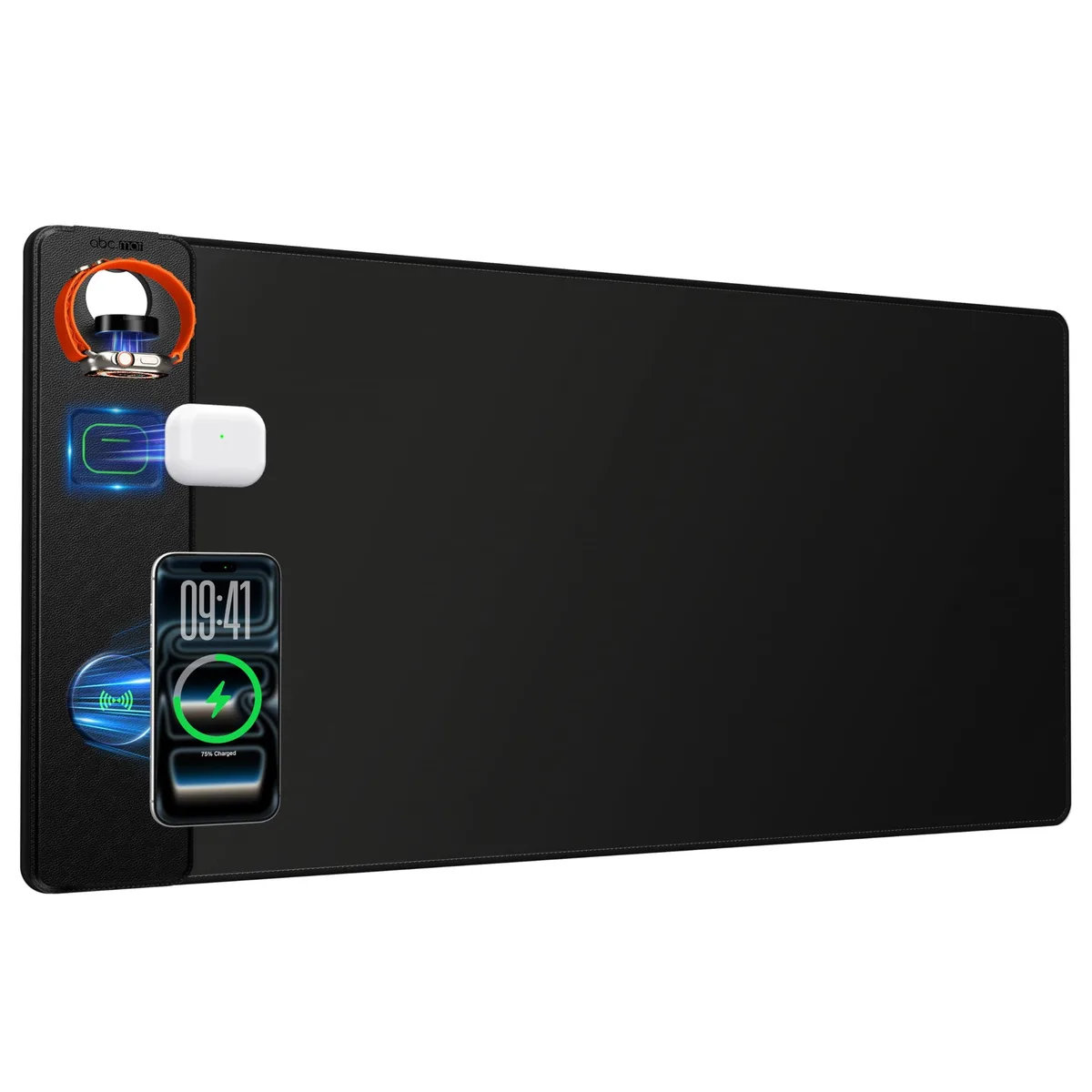 abc.mat HD118 Magnetic Wireless Charging Mouse Pad 31.5"x15.8 — product photo