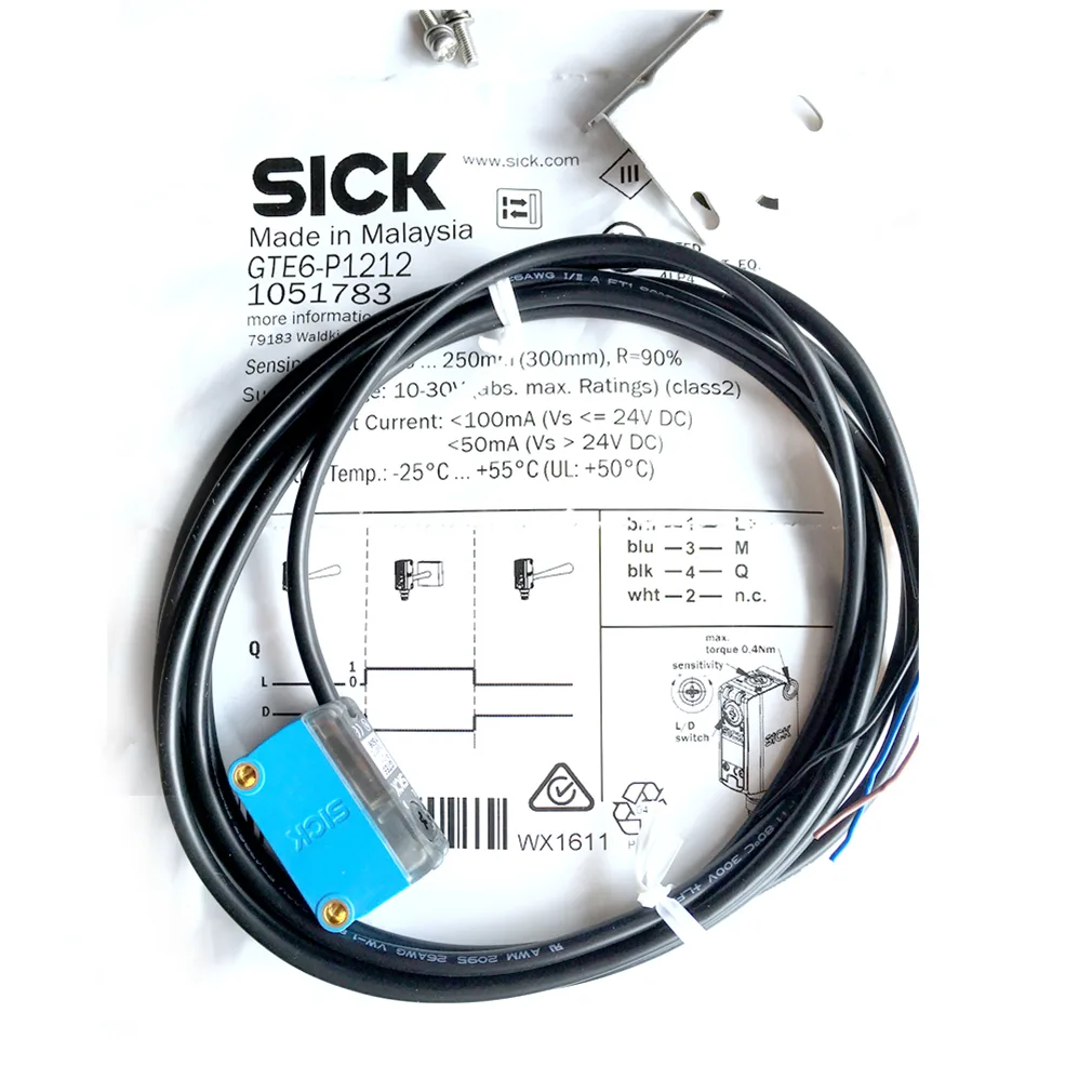 Sick Sick GTE6-P1212 Miniature Photoelectric Sensor PNP 10-30V DC 2m Cable — product photo