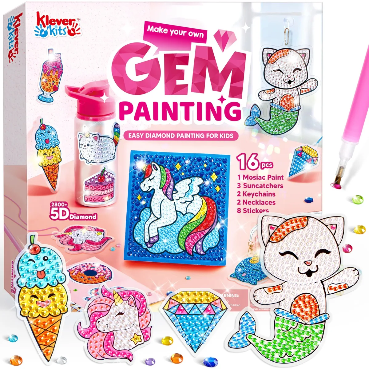  Evening Crystals 60104 Gem Painting Kit 16 Projects 2800+ Gems 13 Colors 3 Sizes — product photo