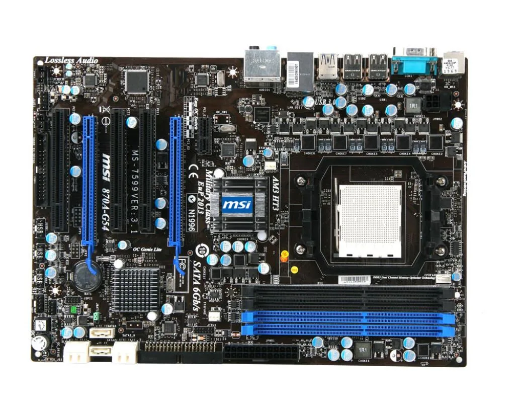 MSI MSI 870A-G54 AM3 AMD 870 DDR3 16GB ATX motherboard — product photo