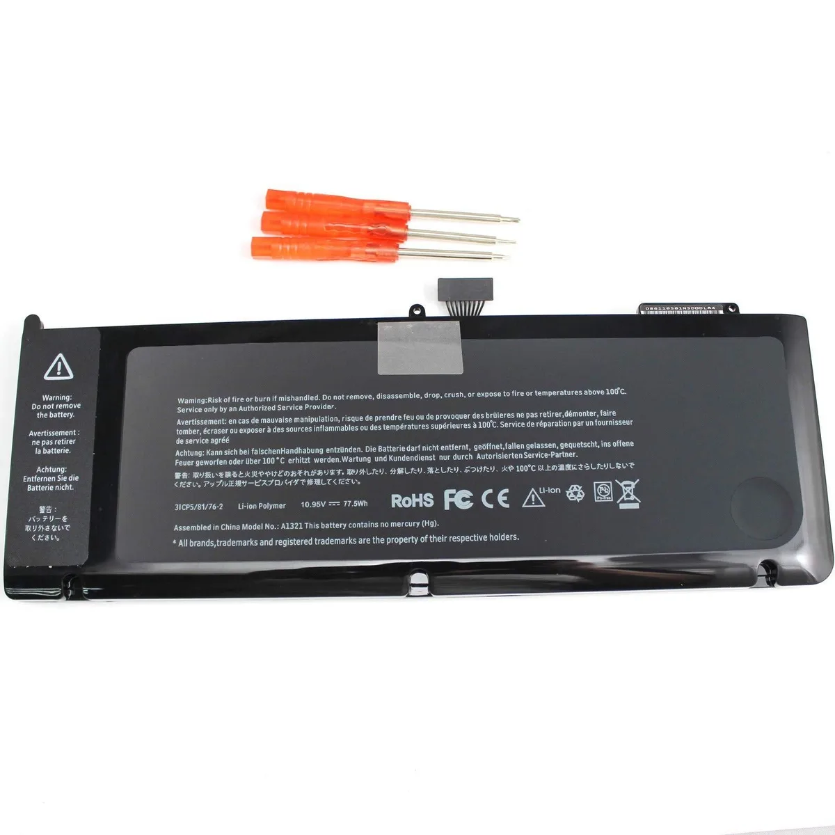 ALSEYE ALSEYE A1321 15" MacBook Pro Battery 77.5Wh 2 in 1 Accessories — product photo