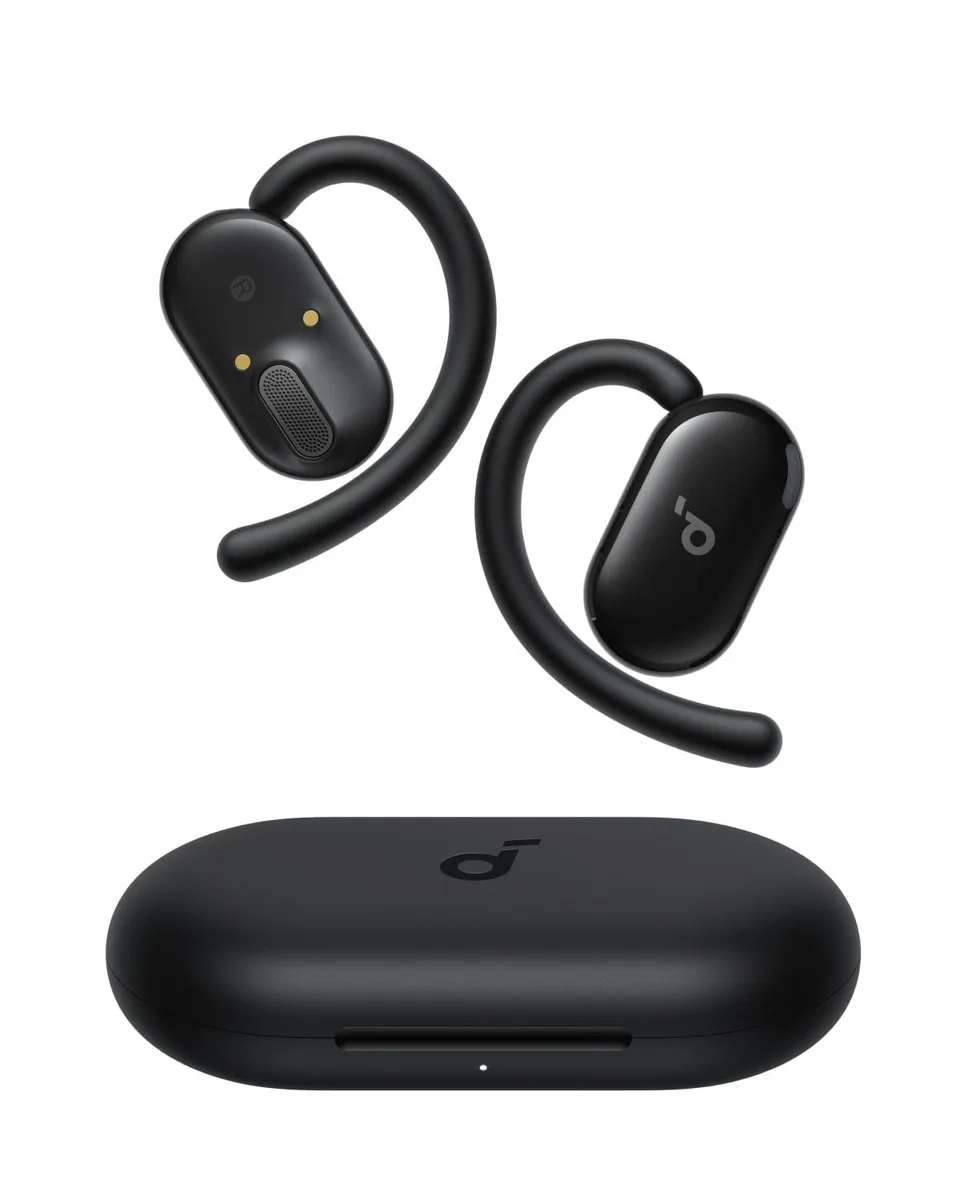 No Sew No Sew V20i Open Ear Earbuds Black 16mm 8H Bluetooth 5.4 — product photo