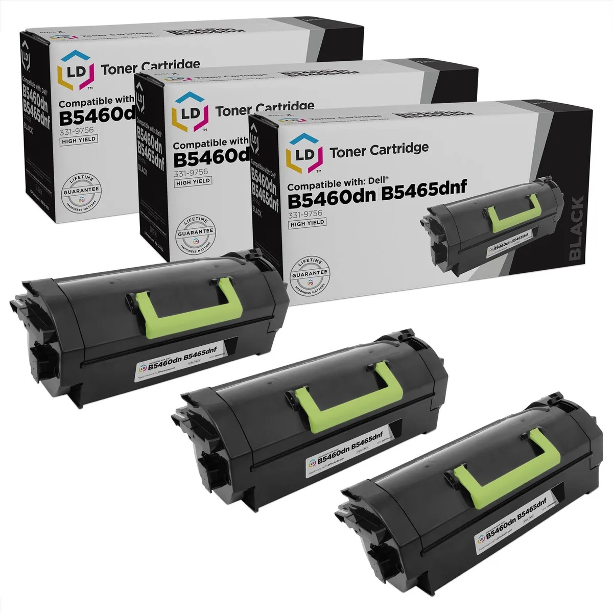 LD Products LD Products Toner Cartridge 331-9756 X5GDJ High Yield Black 3-Pack 25000 pages — product photo