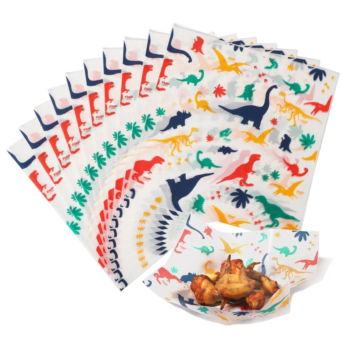 Fit Meal Prep Dinosaur Wax Paper 12" 250 Sheets — product photo