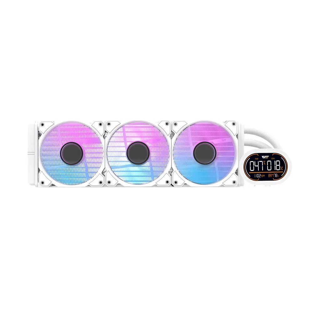 darkFlash darkFlash DH360D 360 mm AIO liquid cooler white — product photo