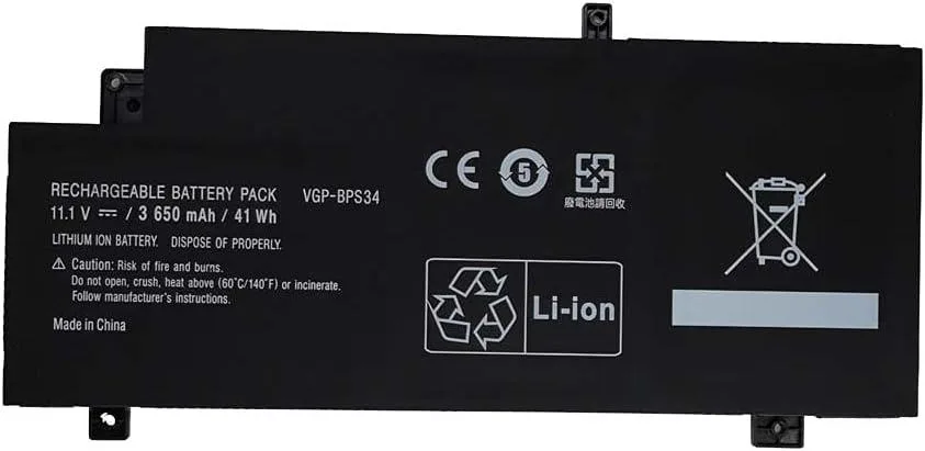 NShi NShi VGP-BPS34 laptop battery 11.1V 3650mAh 41Wh — product photo