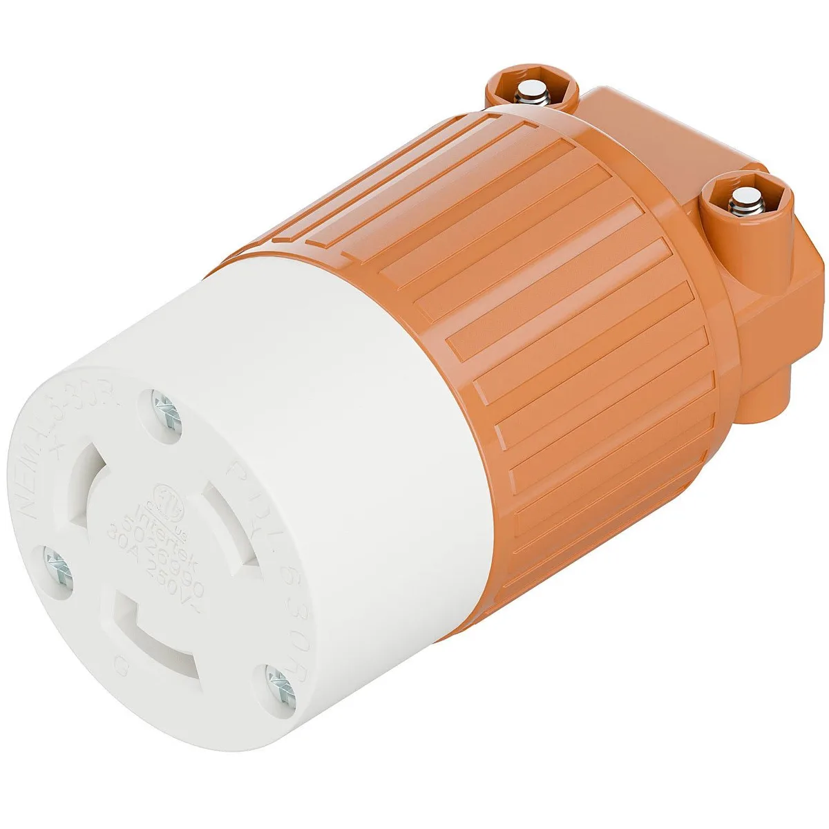 LORDWORLD LORDWORLD NEMA L6-30R 30A 250V Twist-Lock Connector Orange — product photo