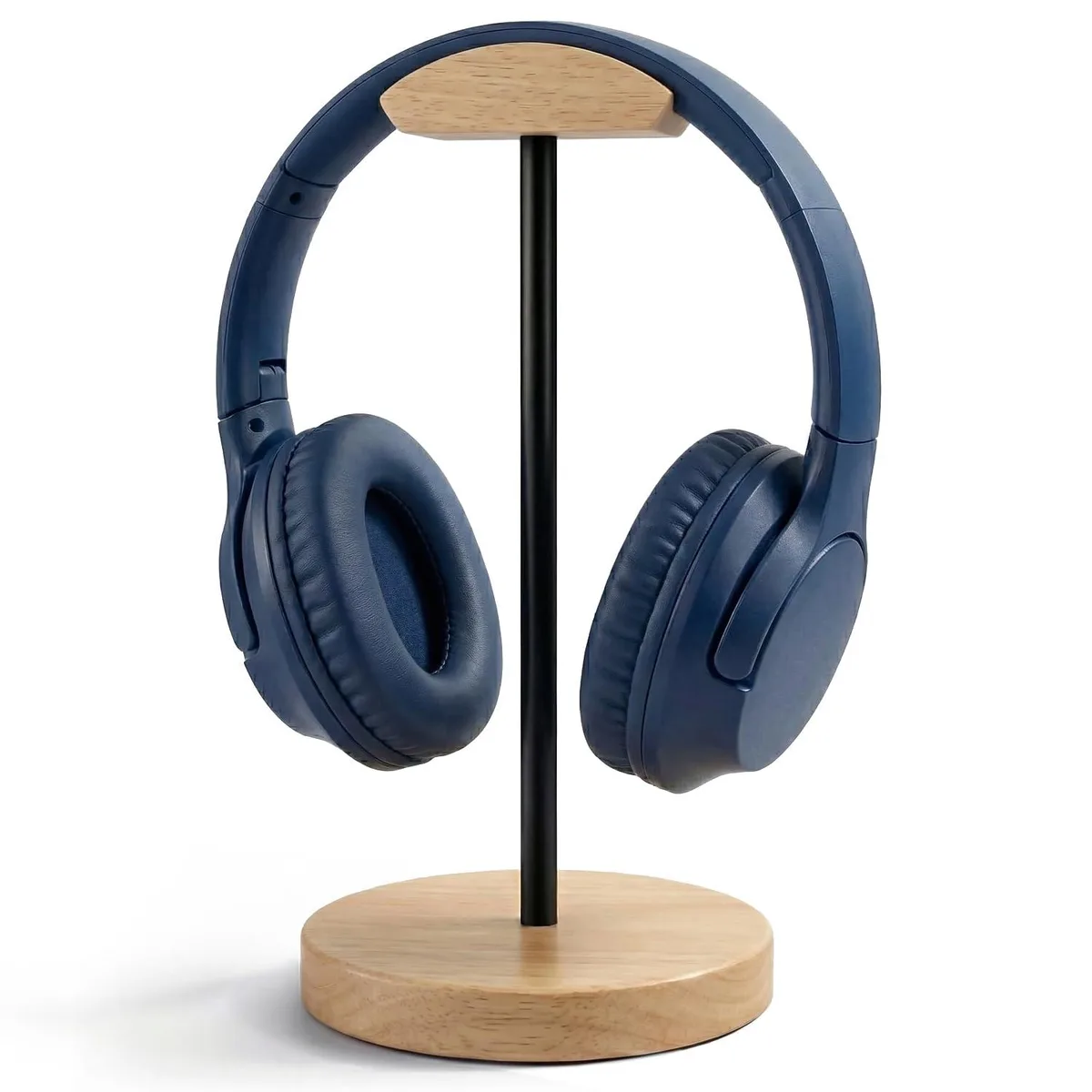MTKITDER Wood-tone headphone stand 4.3-inch base — product photo