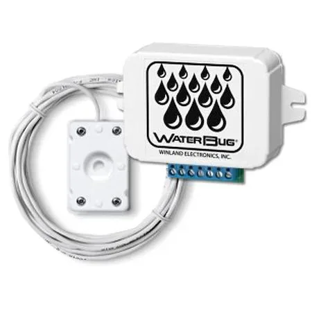 Small rectangular white water detection unit with front sensor terminals