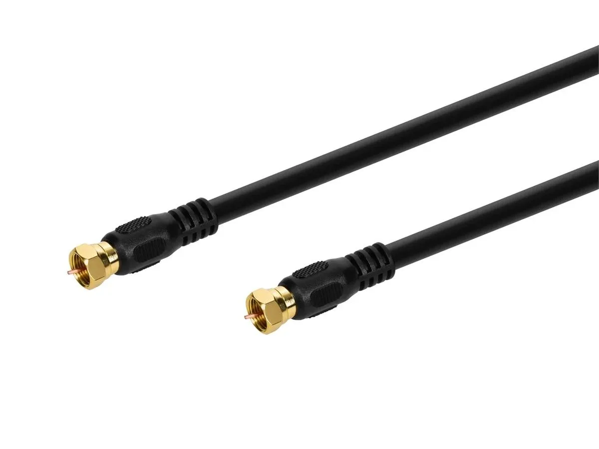Monoprice Inc. Monoprice Inc. 3030 coaxial rf cable 3.00 ft 18AWG 75Ohm quad shield CL2 black — product photo