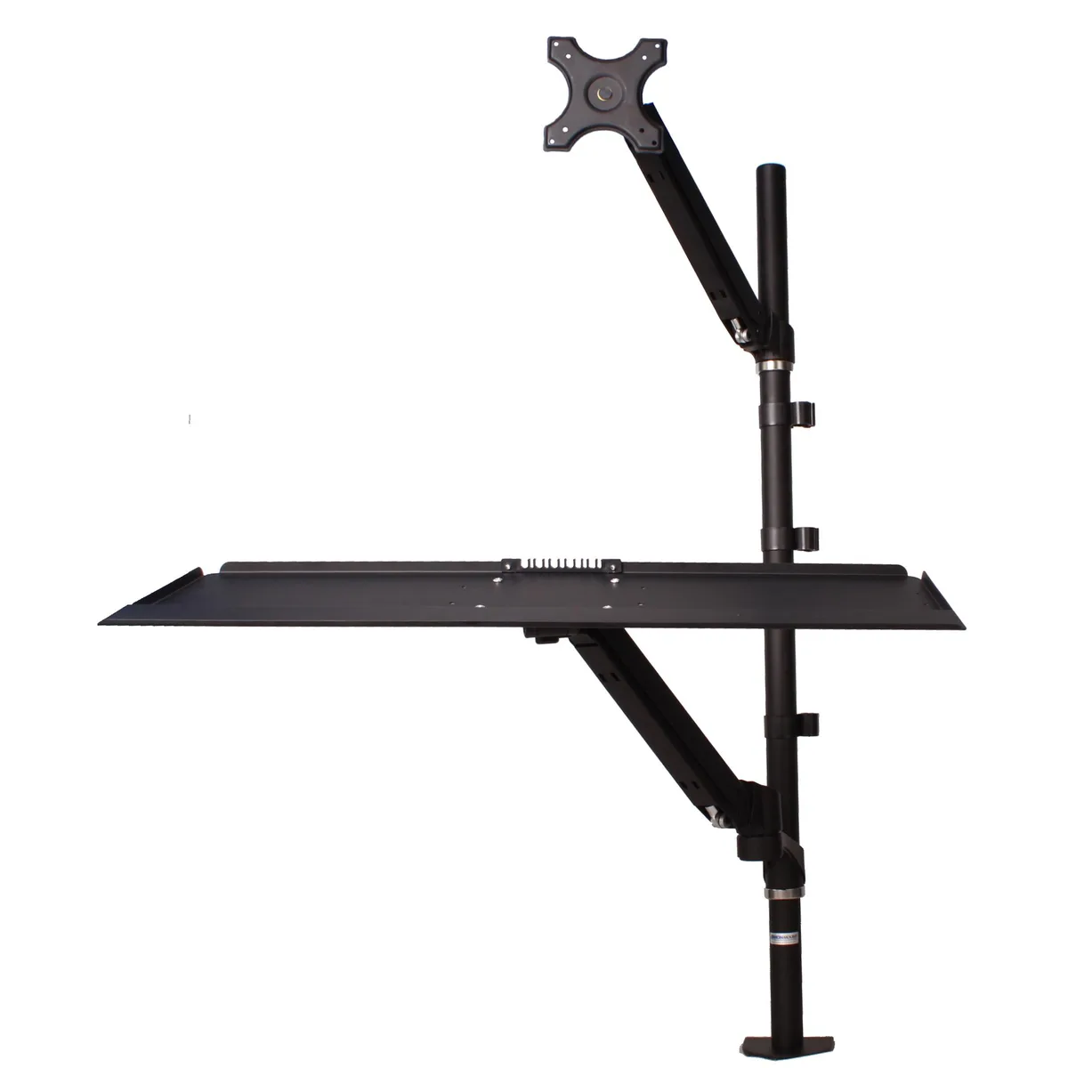 MonMount MonMount SSW001 Single Monitor Mount Gas Spring Keyboard Tray C-Clamp Black — product photo