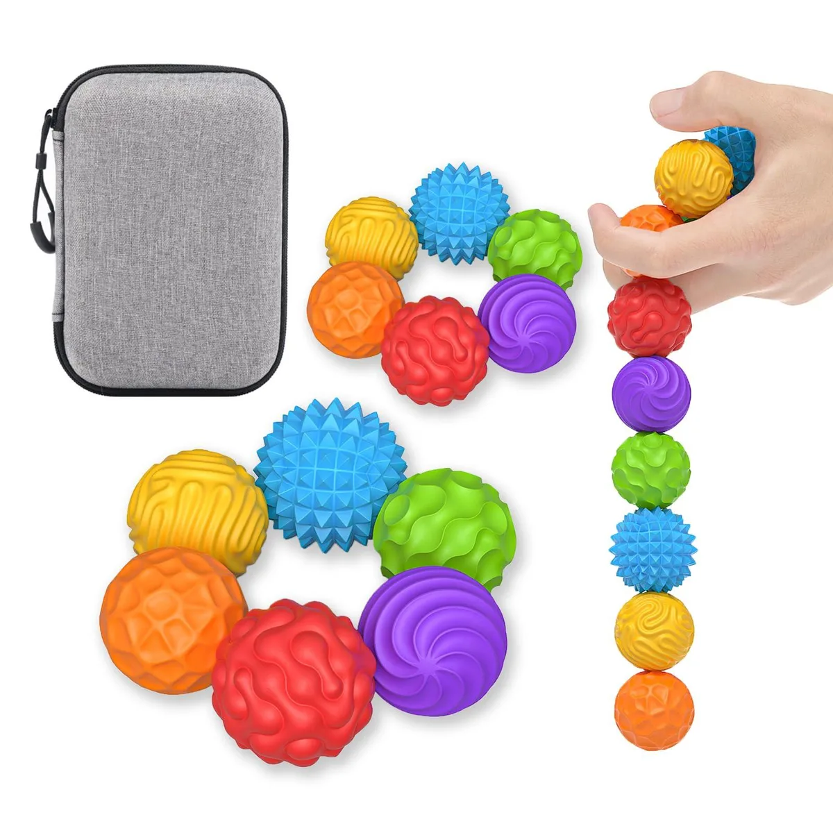 12Pack Silicone Magnetic Balls Fidget Toy 12pcs 0.8 1.1 inch — product photo
