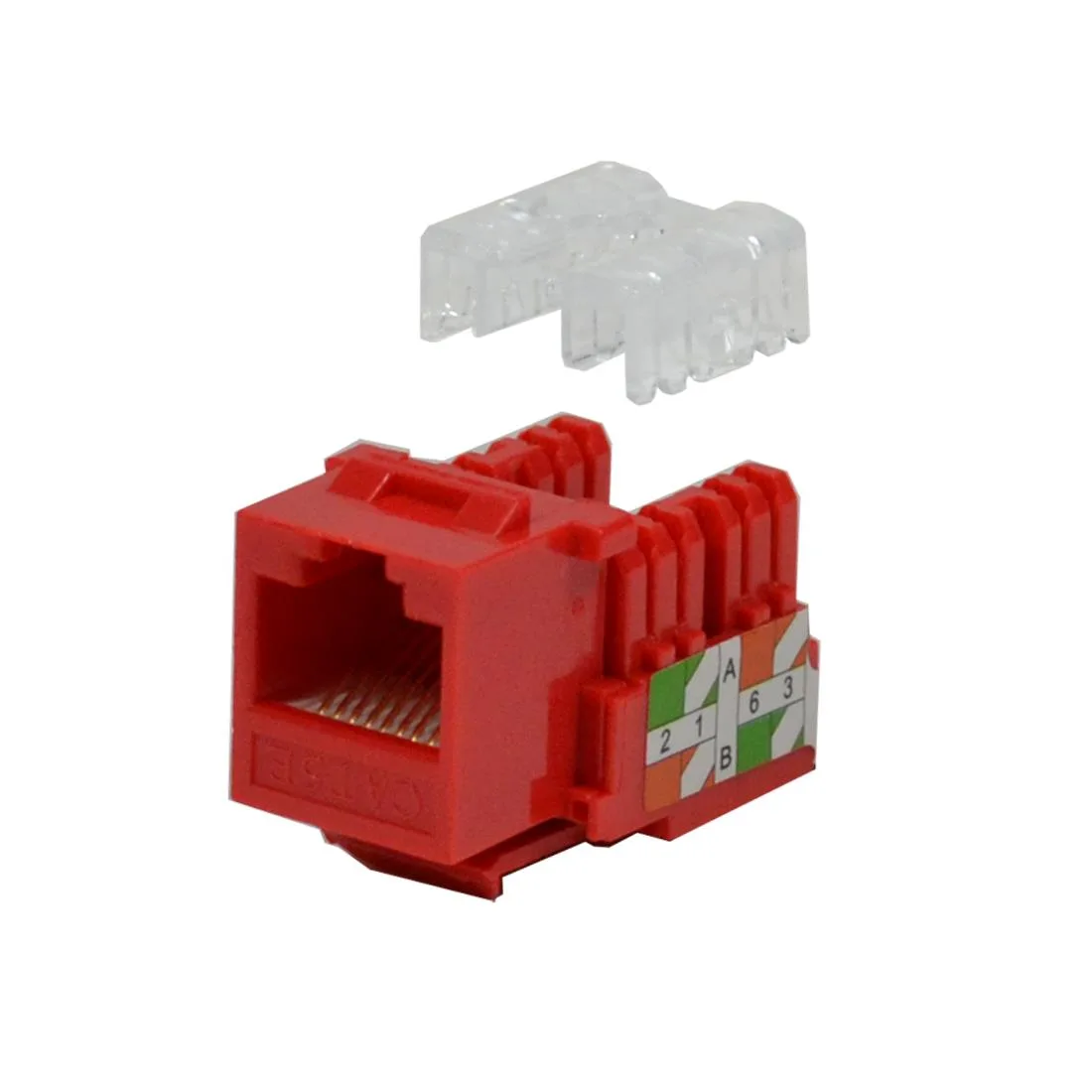 Logico Logico KJ5216-50 Cat5e Keystone Jack Red 50 pack 110 punchdown — product photo
