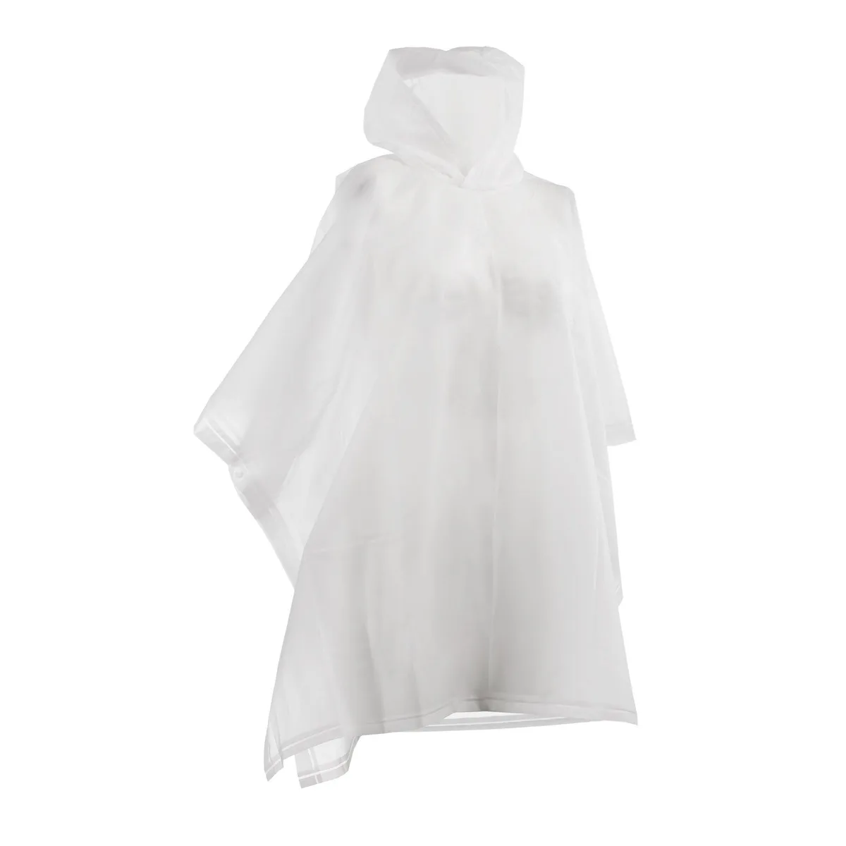  totes Lightweight Hooded Packable Poncho With Side Snaps, Clear, 60% Polyethylene / 40% EVA — product photo