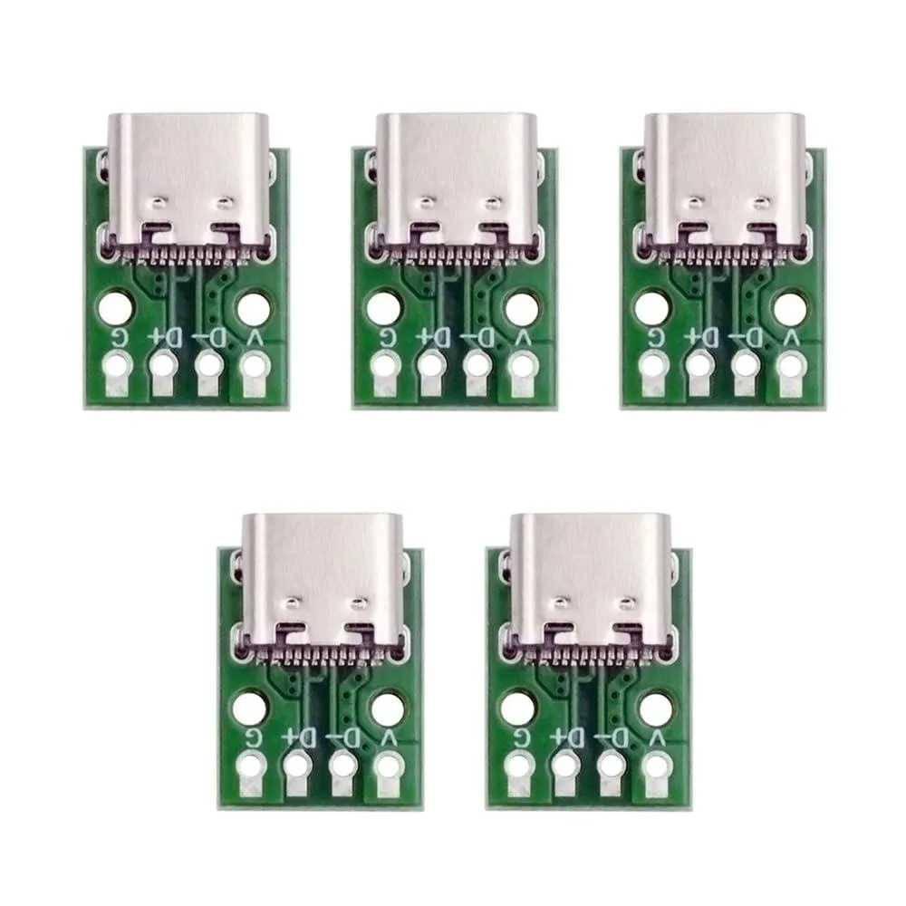 LORDWORLD LORDWORLD USB-C Female Socket Connector 5pcs USB 2.0 480Mbps 15W — product photo