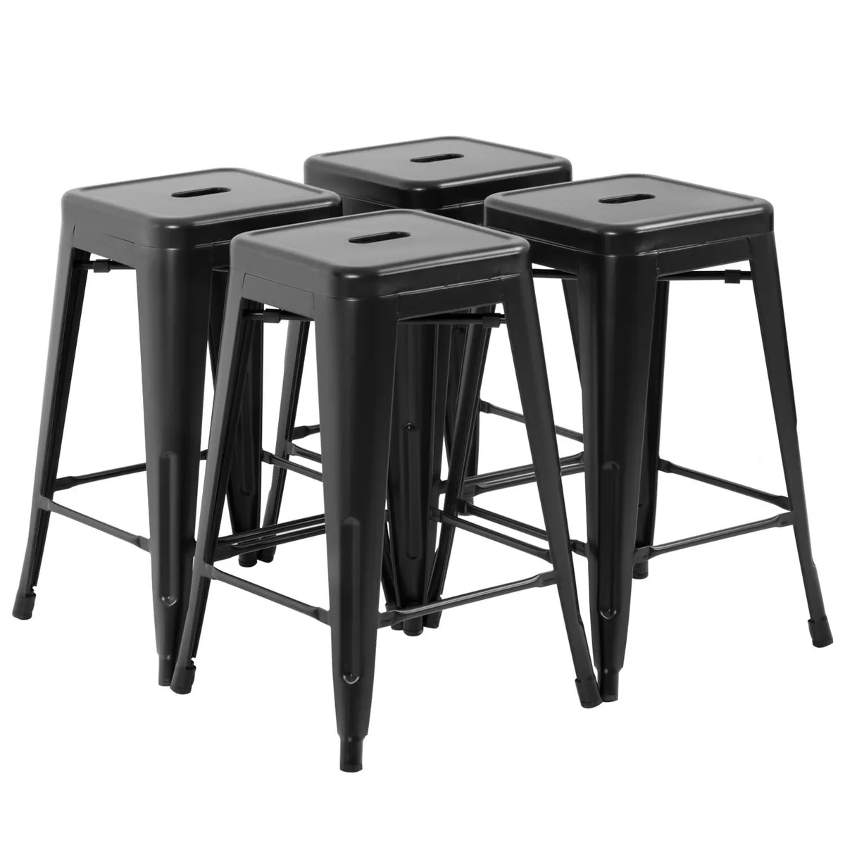  Baldwin TBS-424-BLACK Metal Bar Stools Set of 4 24" Black — product photo