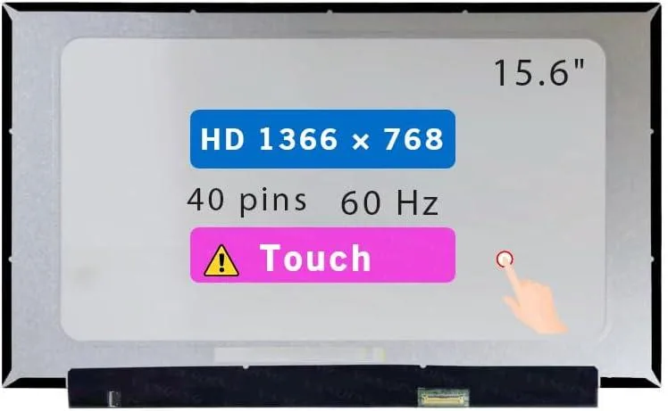 NUOLAISUN NUOLAISUN 15.6" HD 1366x768 Touch 40-pin LCD laptop screen — product photo
