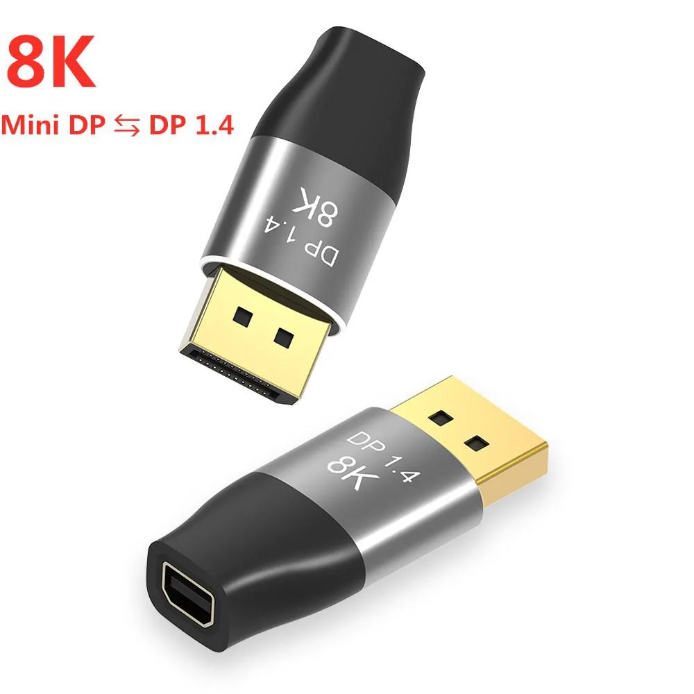 AUBEAMTO AUBEAMTO TJ-A092 Mini DP to DisplayPort 8K cable 1.4 bi-directional 32.4 Gbps 8K 60Hz 4K 144Hz 2-pack — product photo