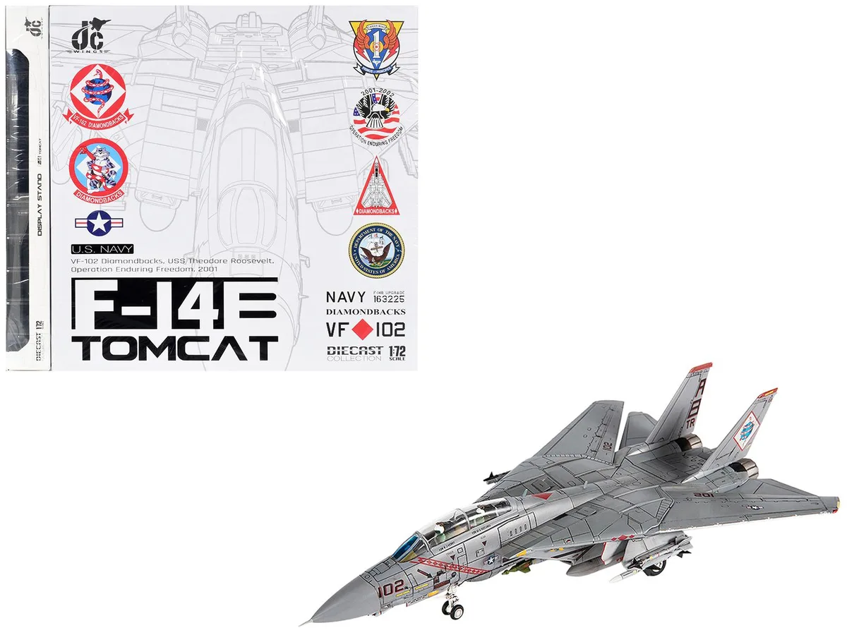 JC Wings JC Wings Grumman F-14B Tomcat "Operation Enduring Freedom" VF-102 1/72 Diecast hobby collectible — product photo