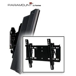 Black steel wall mount with tilt adjustment for 32 to 46 inch screens