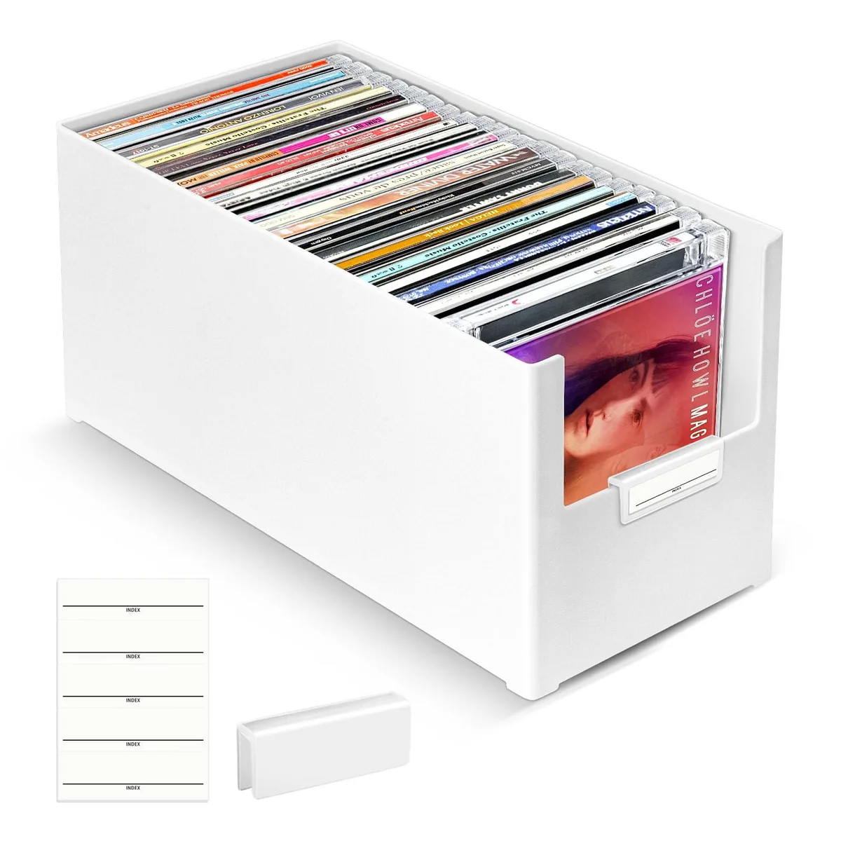  tutata TBTC92 CD DVD Accessory White 25 capacity 11 x 5.5 x 6 inches — product photo