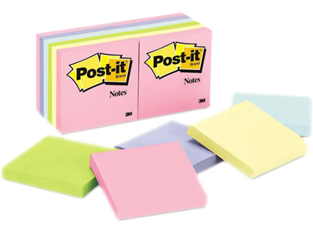 Post-it Post-it 654-AST Sticky Notes Marseille 12 Pack 100 Sheets — product photo