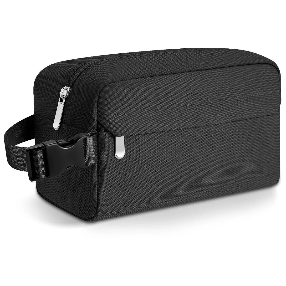 Beige insulated snack bag with handle buckle, collapsible 3L cooler pouch
