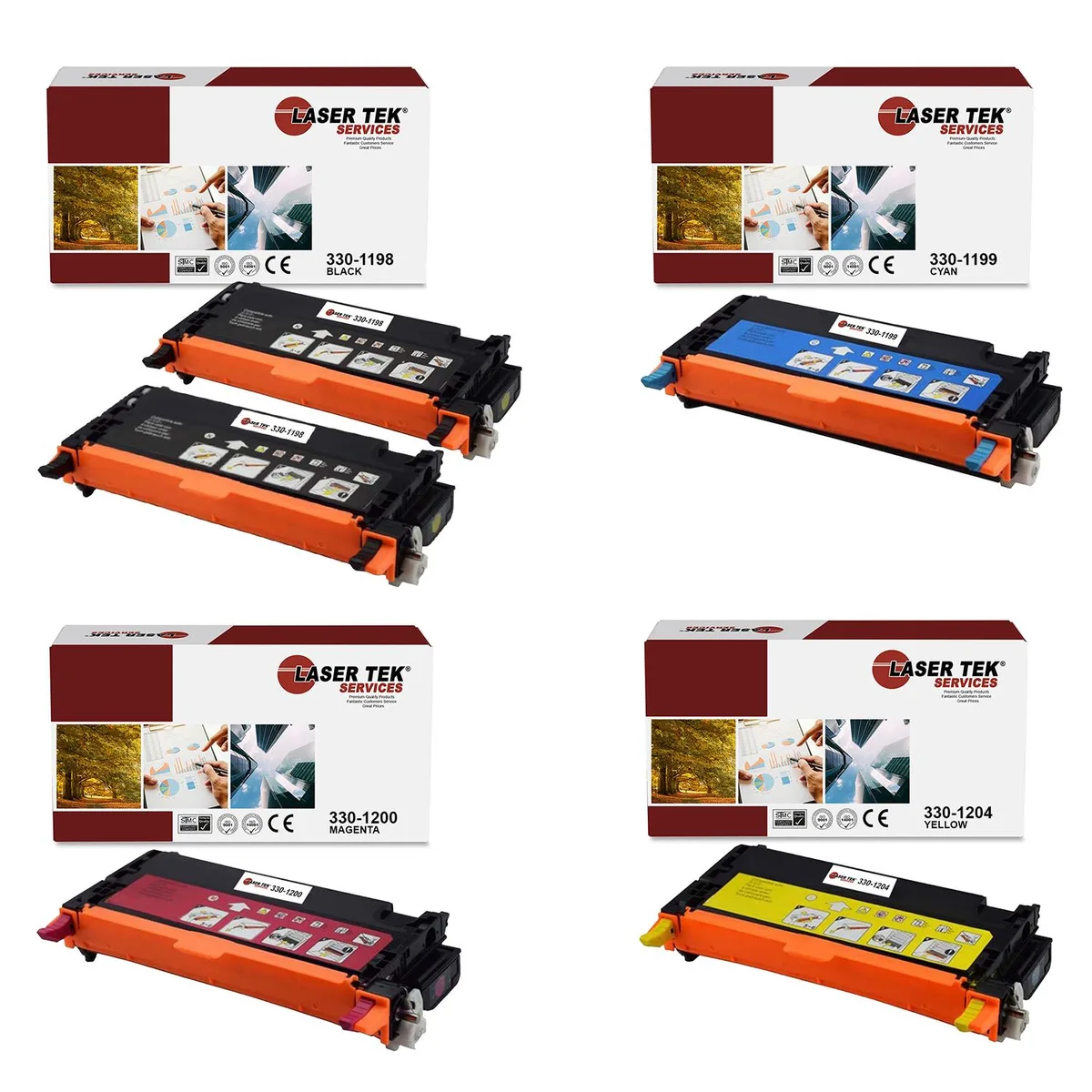 Laser Tek Services Laser Tek Services 3130 5-pack toner cartridge set (black cyan magenta yellow) 9000 pages — product photo