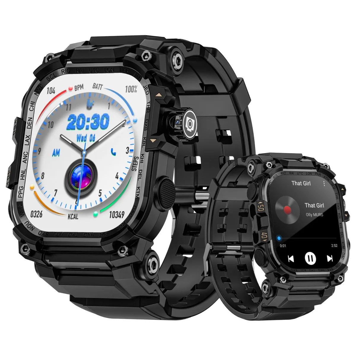LOKMAT LOKMAT APPLLP 7 MAX Smart Watch 2.06 AMOLED 3GB 32GB 930mAh 2MP Camera Black — product photo
