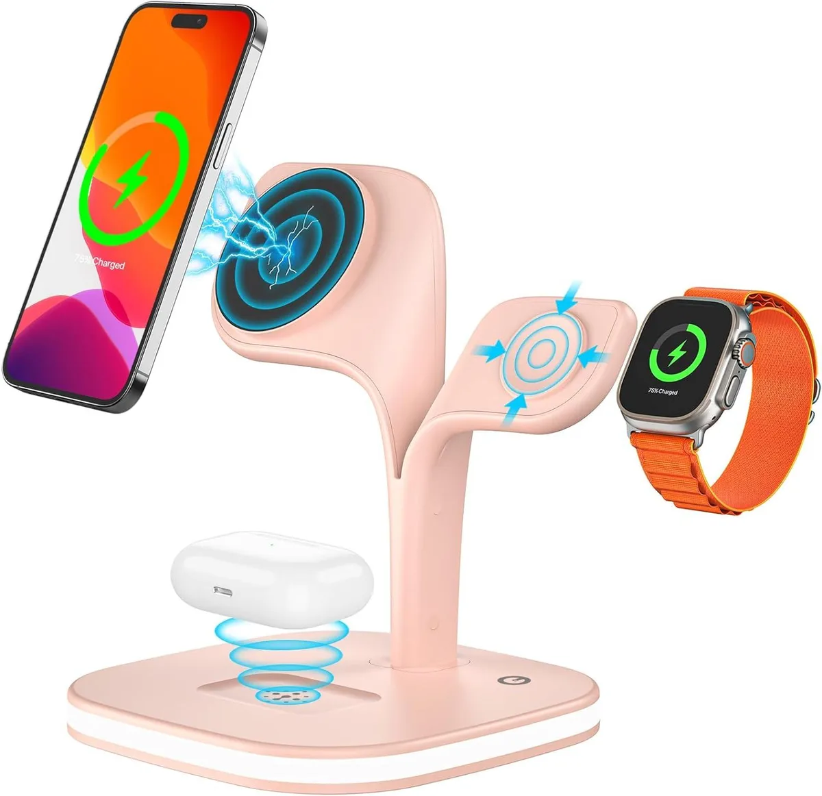 Mickey Technology Mickey Technology 5 in 1 Magnetic Wireless Charger Kit Pink — product photo
