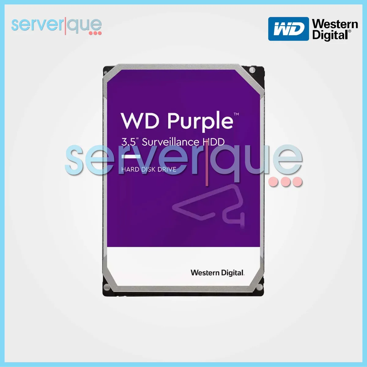 Western Digital Western Digital Purple WD85PURZ 8TB 7200 RPM 256MB SATA 3.5" surveillance internal hard drive — product photo