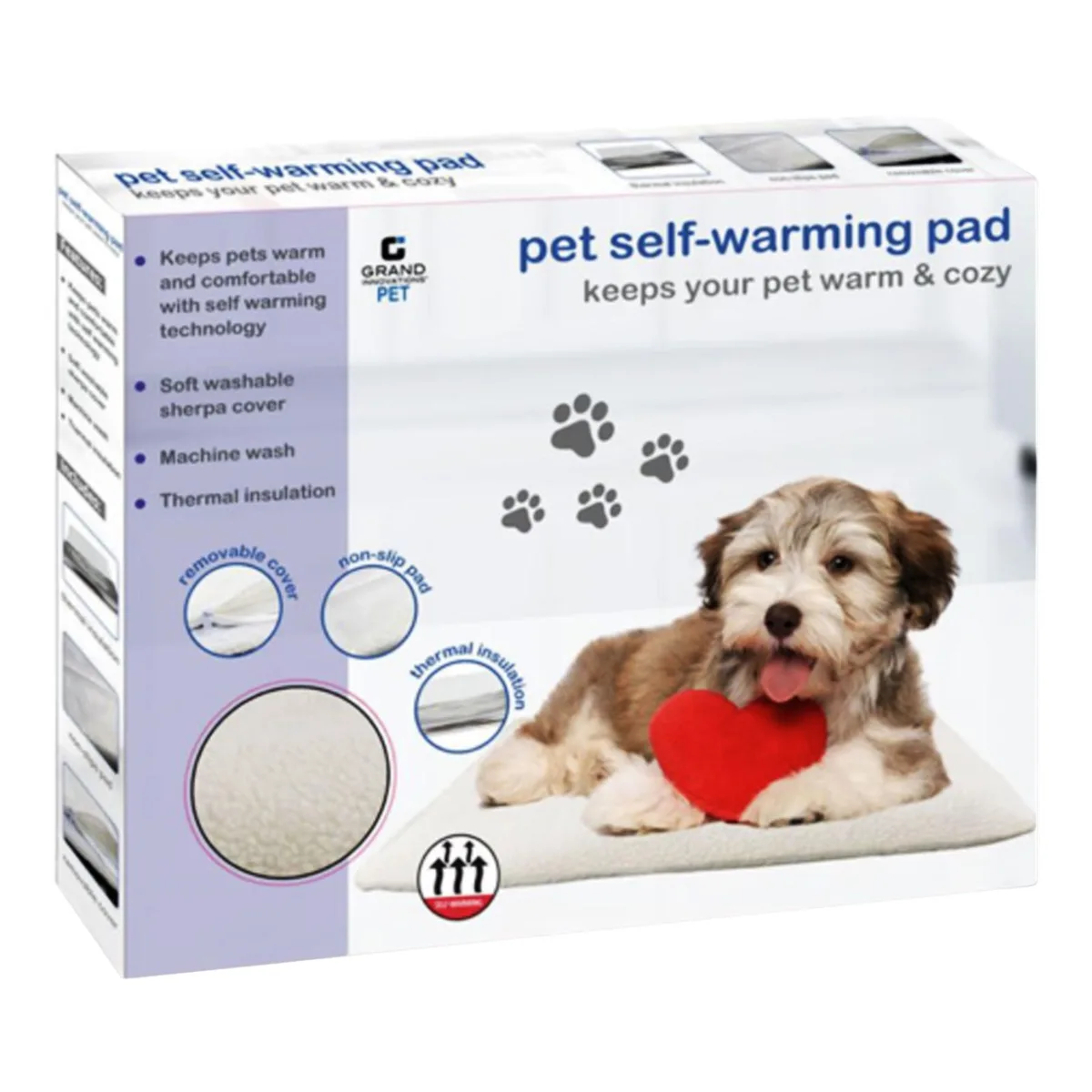As Seen On TV As Seen On TV PGI-2213 Self-Warming Pet Cushion White — product photo